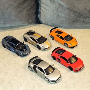 NWT KINSMART BUNDLE OF 6 SUPERCARS & HYPERCARS DIE CAST 1:36 SCALE MODEL CARS